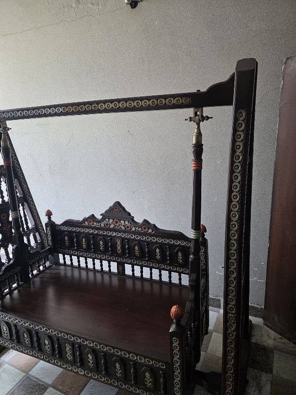 wooden Jhula + Sofa set + 3 table 9