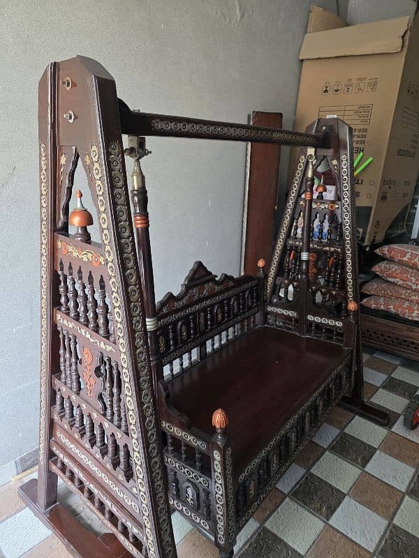 wooden Jhula + Sofa set + 3 table 10