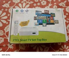 ptcl smart tv box with charger and remote