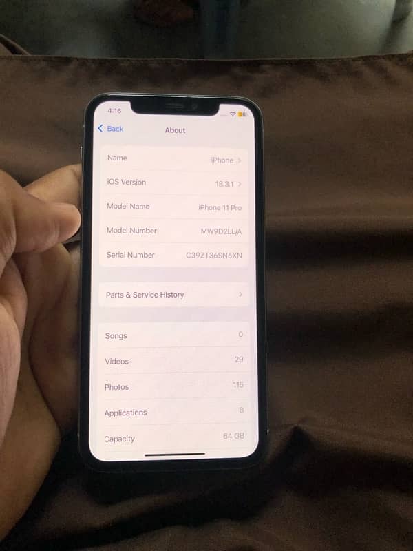 iPhone 11 Pro 64gb urgent sale no exchange 0343/75/64/384/ 6