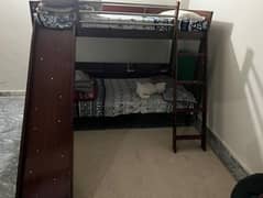 wooden bunk bed with mattress for sale 3x6 foot