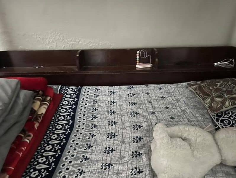 wooden bunk bed with mattress for sale 3x6 foot 4