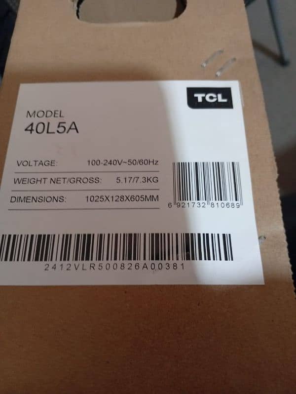 TCL 40inch led. 03066121263 1