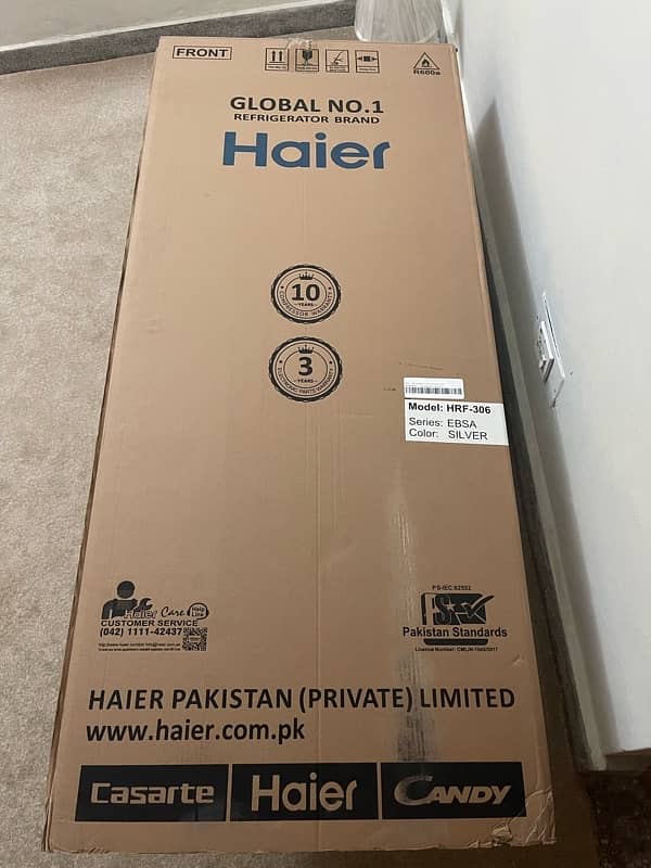 Box opened Haier Refrigerator 9