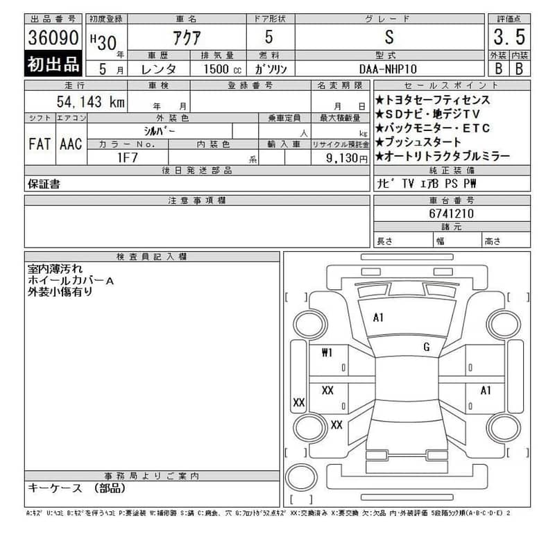 Toyota Aqua S Push Start 2018 / 2021 2