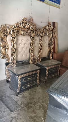 chair, dressing table and bed