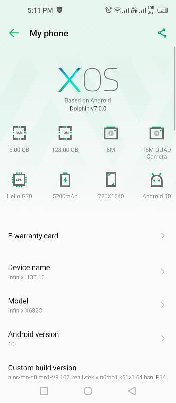 Infinix Hot 10 6/128 With Original Box 3