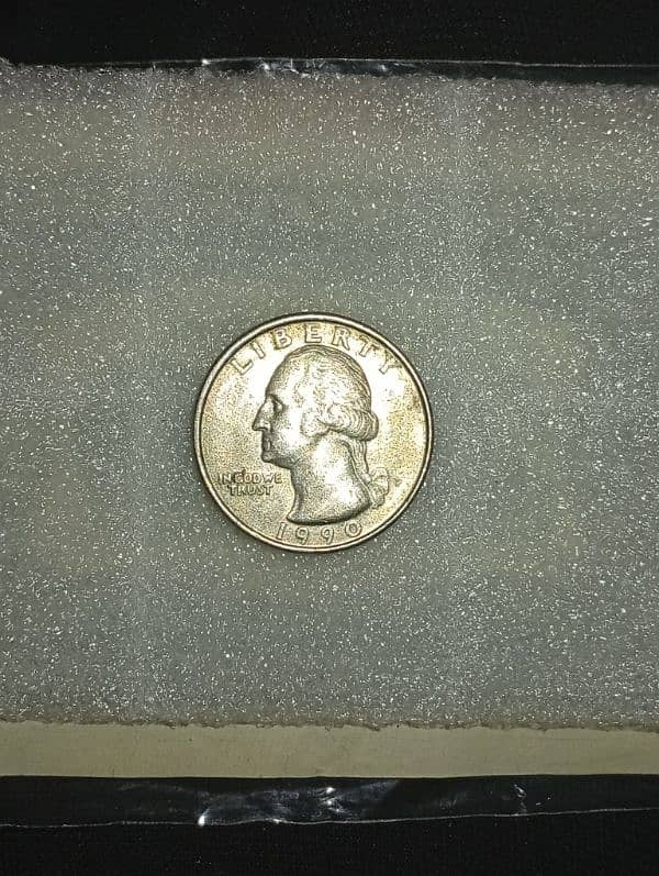 Quarter dollar coin 1990 rare 0