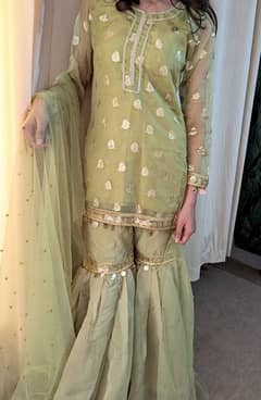 Pastel Green Sharara