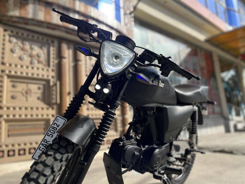 Modified Black Cafe Racer Honda CD 70cc For Sale 5