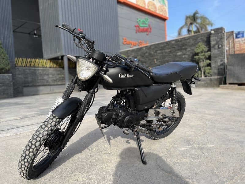 Modified Black Cafe Racer Honda CD 70cc For Sale 9