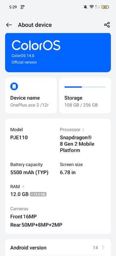 Oneplus 12r/Ace 3 10/10 condition non pta