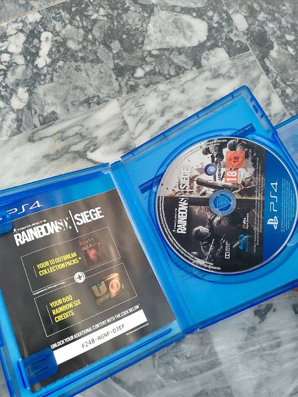 RAINBOW SEIGE PS4 game disc 2