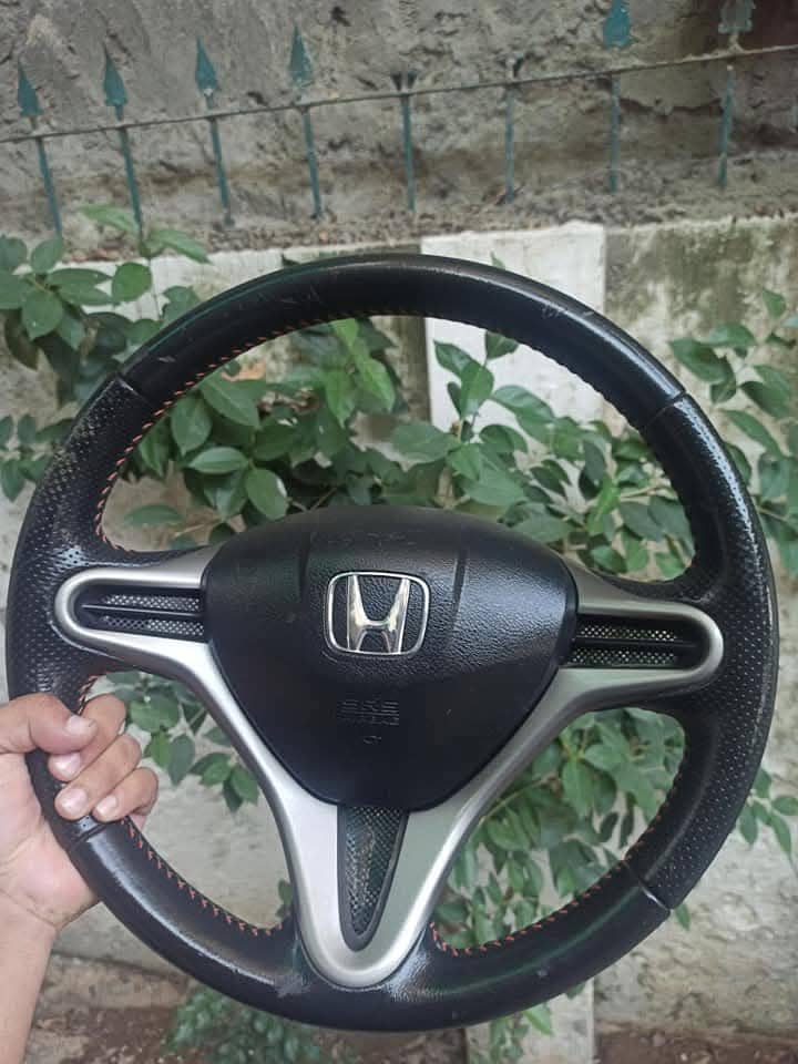 Honda reborn city steering trim silver 1