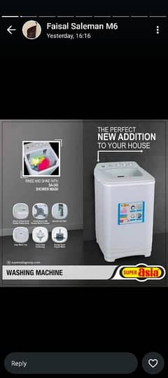 SuperAsia washing machine on installments