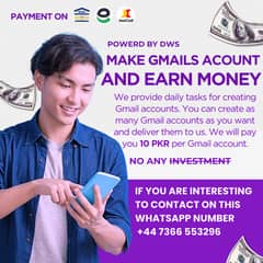 We are provide online work opportunities that allow you to earn money