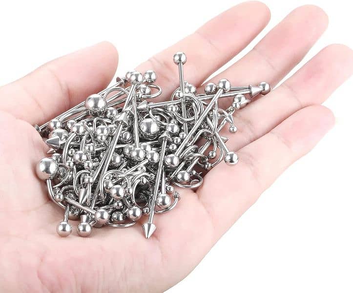 100+PCS Piercing Kit Jewelry Stainlessness steel 2