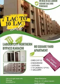 Low Cost Flat For Sale Labour Square Northern Bypass Karachi