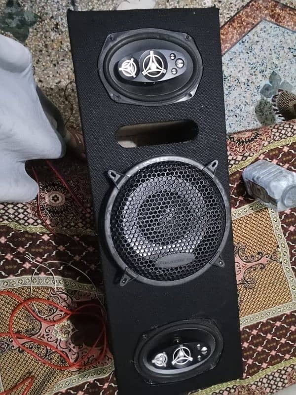 mehran car woofer box plus speakers 1