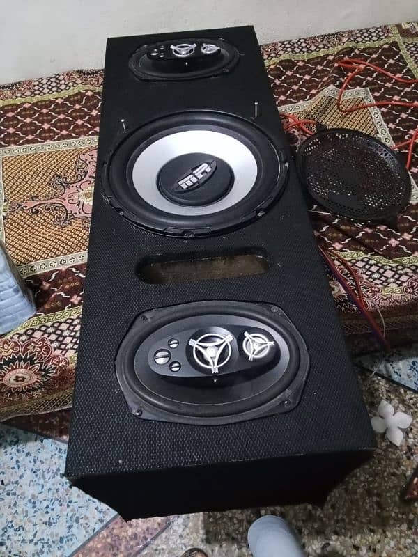 mehran car woofer box plus speakers 2