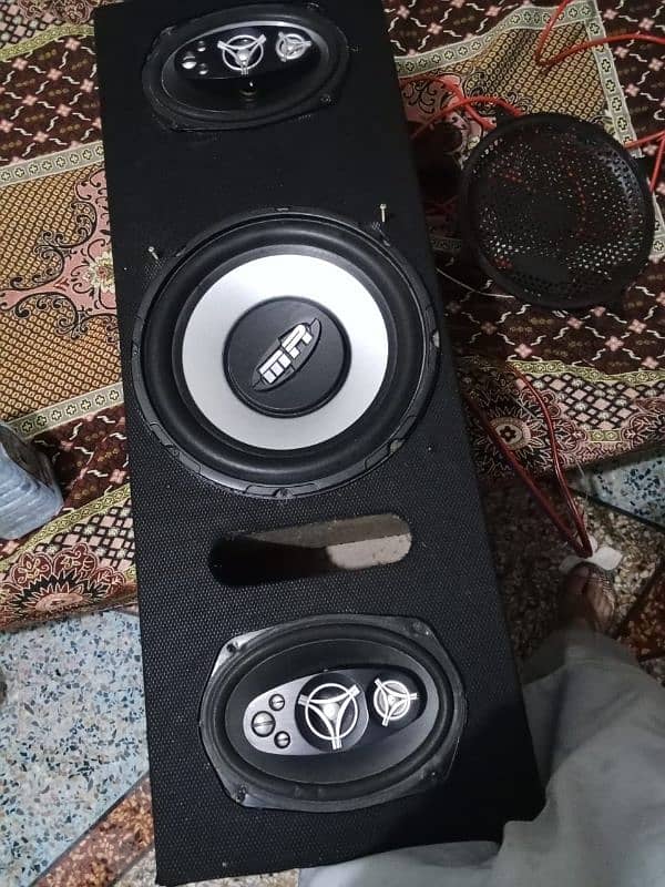 mehran car woofer box plus speakers 3