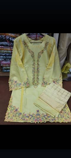 fancy suit in S/M/L size stitched dress 3pc