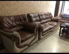 6 seater leather sofa