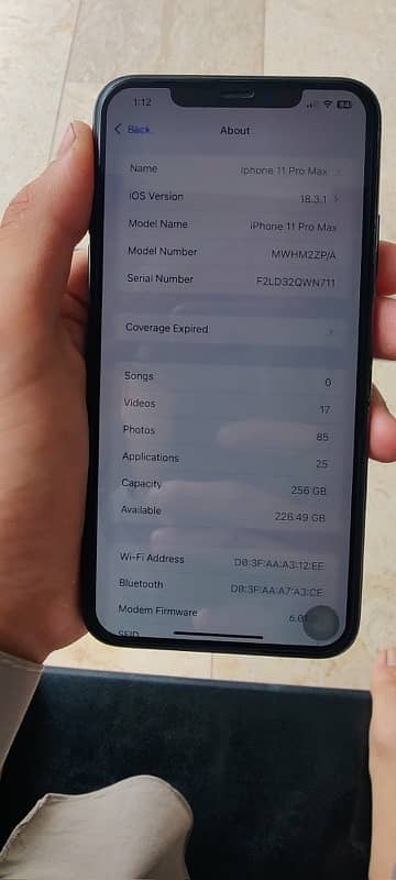 iphone 11 pro max 256gb PTA Approved 12