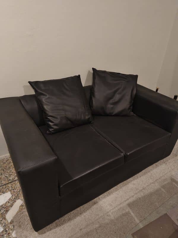 leather sofa 4 seater urgent sale 1