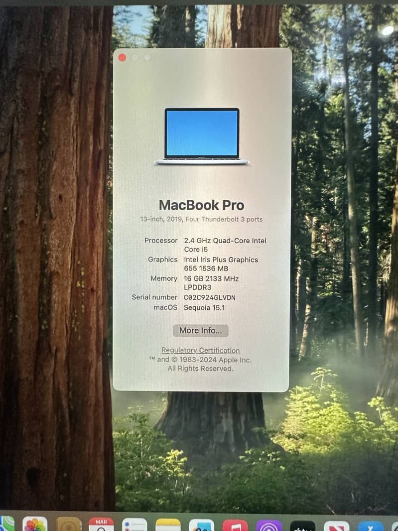 Macbook pro 2019 13 inch 16/256 7