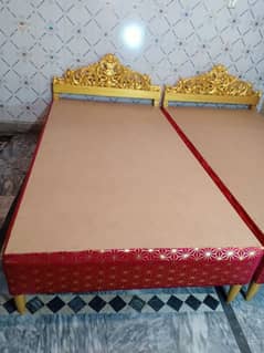 2 single beds pure Tali solid wood new condition