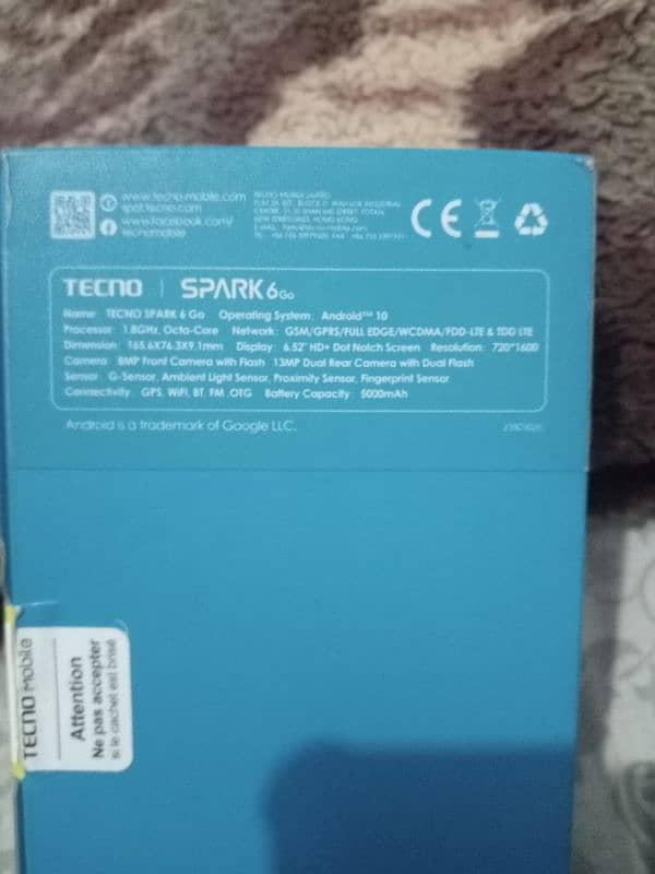 mobil dabba charger blue clour me he Techno spark 6 go 4gb 64gb 3