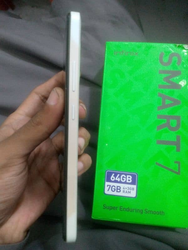 infinix smart 7 4+3gb 64gb total orignal with box all ok 10