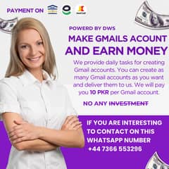 We are provide online work opportunities that allow you to earn money