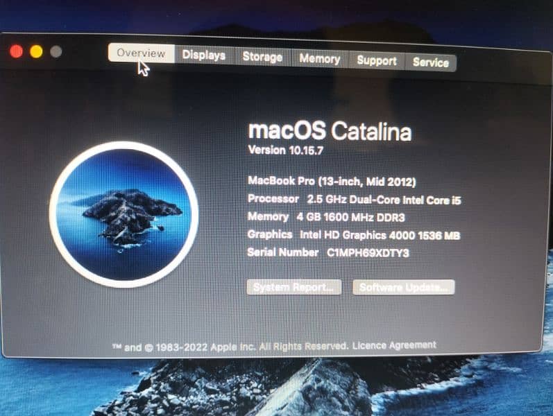 Mac book pro 4Gb 5