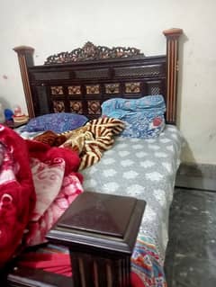 Chinioti wooden bed with side tables and dressing table.