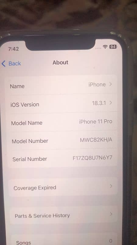 iPhone 11 Pro 256 GB Memory Doll SIM Official Proof 7