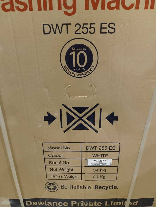 Dawlance Automatic Washing Machine (DW 255 ES) 2