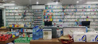 pharmacy for sale with medicine and setting