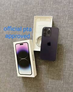 apple iPhone 14 pro max pta approved official 10 by 10  with full box