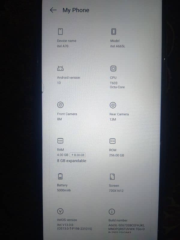 Itel A70 Pro –  | 10 Months Warranty | 8/256GB | Excellent Condition 1