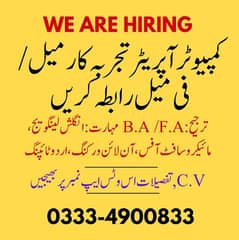 Online working Staff Required