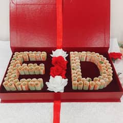 Eid Gift , wife Gift, Eid Mubarak Gift, flowers bouquet, chocolate box