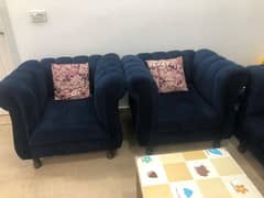 seven seater dark blue elegant sofa set for sale