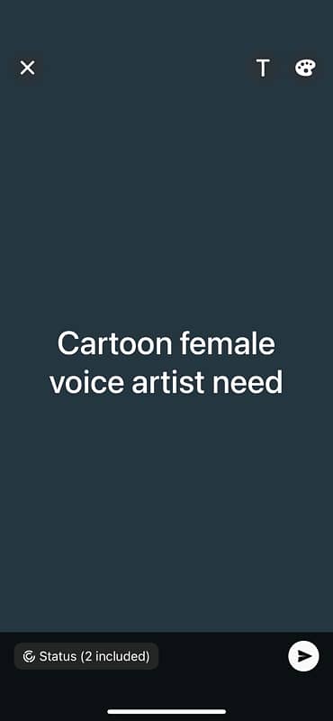 NEED VOICE ARTIST FEAMLE VOICE OVER FOR CARTOON 0