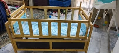 Baby Cot - Kids Cot - Baby bed - Swing bed - Wooden Bed with Drawer