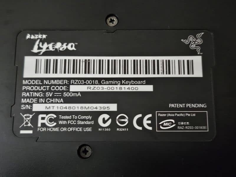Razer Lycosa RZ03 Backlit USB Wired Gaming Keyboard Multimedia 3