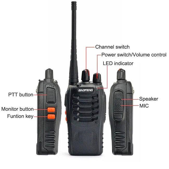 New Baofeng 888S Dual Band Walkie Talkies 2km Range, Wireless Radios 9