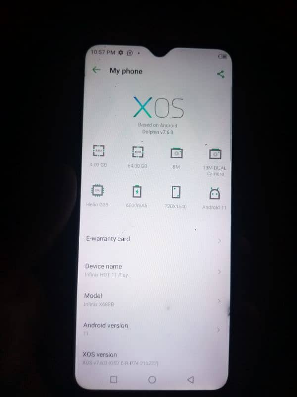 Infinix hot 11 play 4/64 2