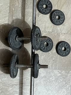 35 kg dumbbells and raad for sale